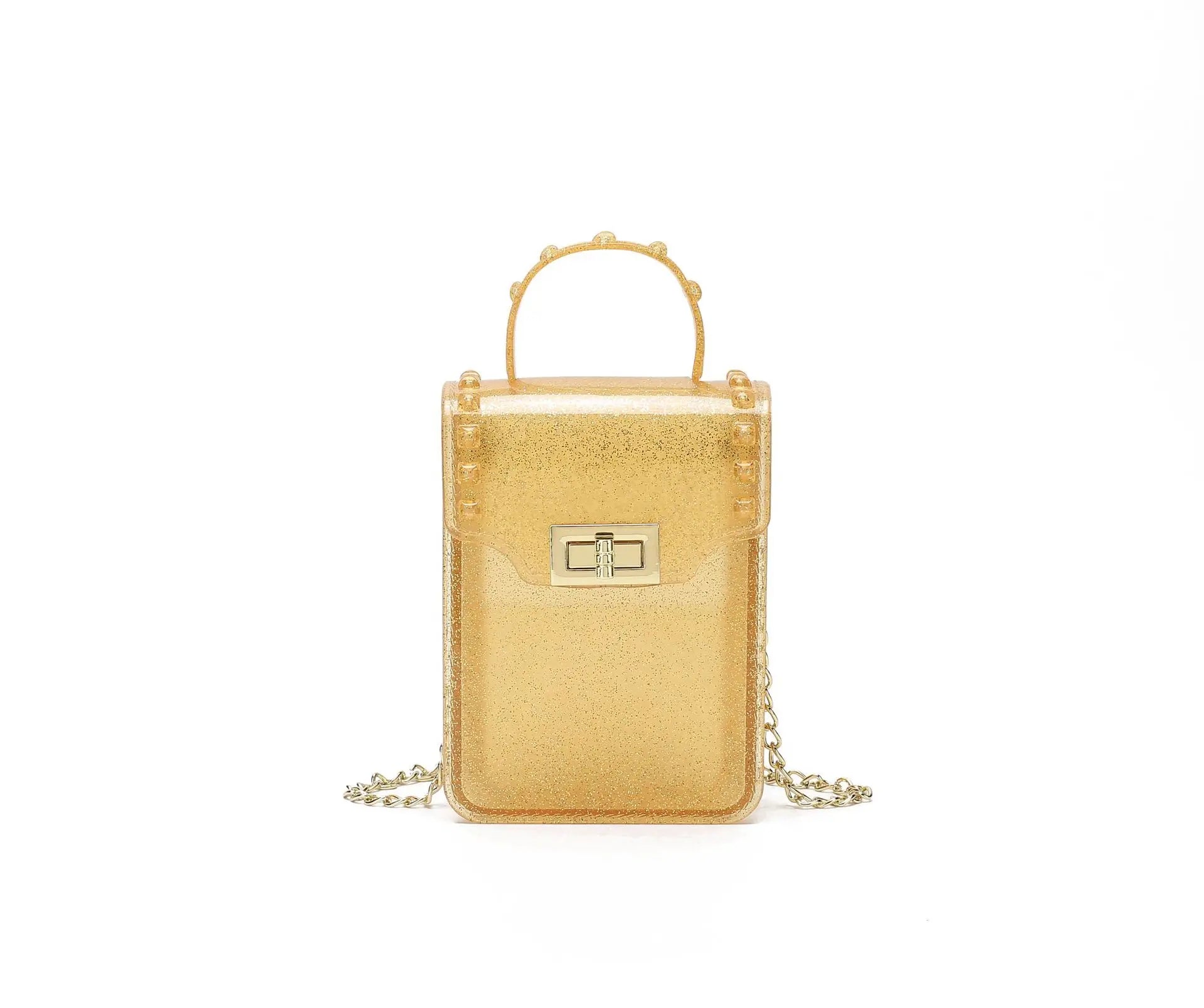 High Bling PVC Frosting Mini Shoulder Bag Phone Purse Women Jelly Bag