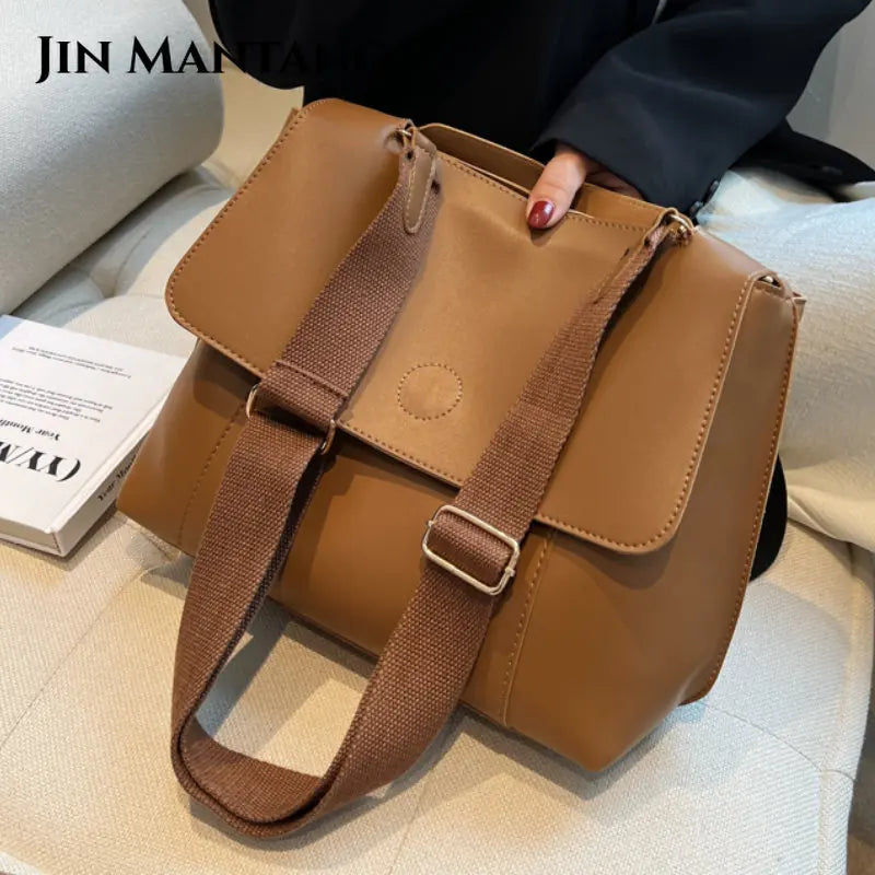 Vintage High Bucket Crossbody Bag for Women