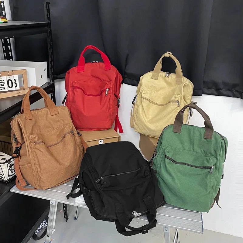 Canvas Backpack College Style Women Backpack Student School Bags