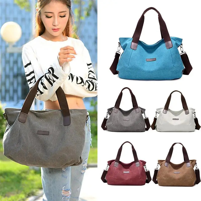 Vintage Crossbody Bag Women Handbags Canvas Shoulder Bags