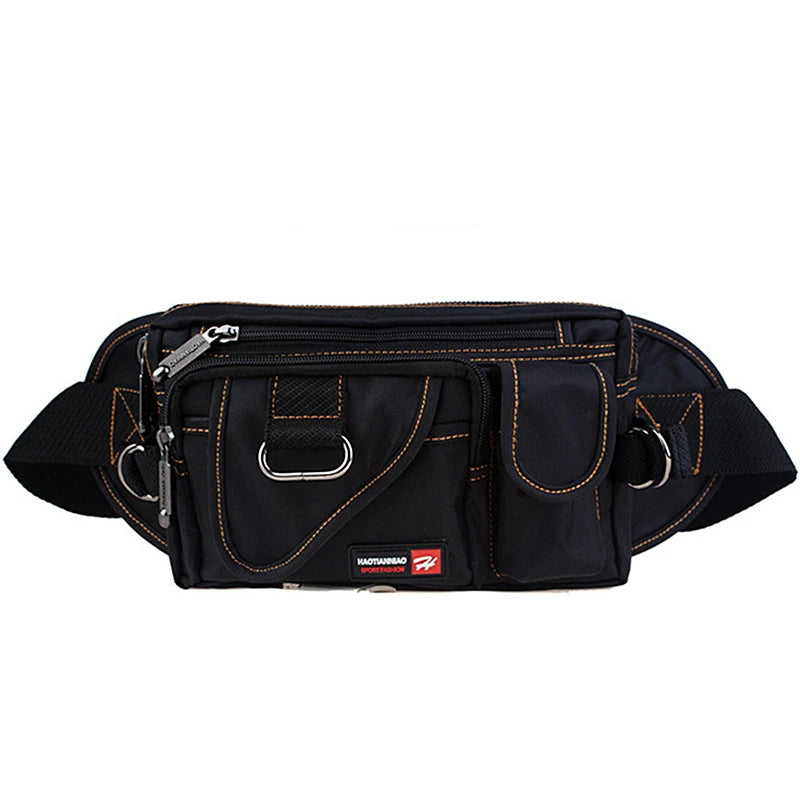 Casual Canvas Messenger Bags Waist Packs Men Portable Vintage Waist Bags