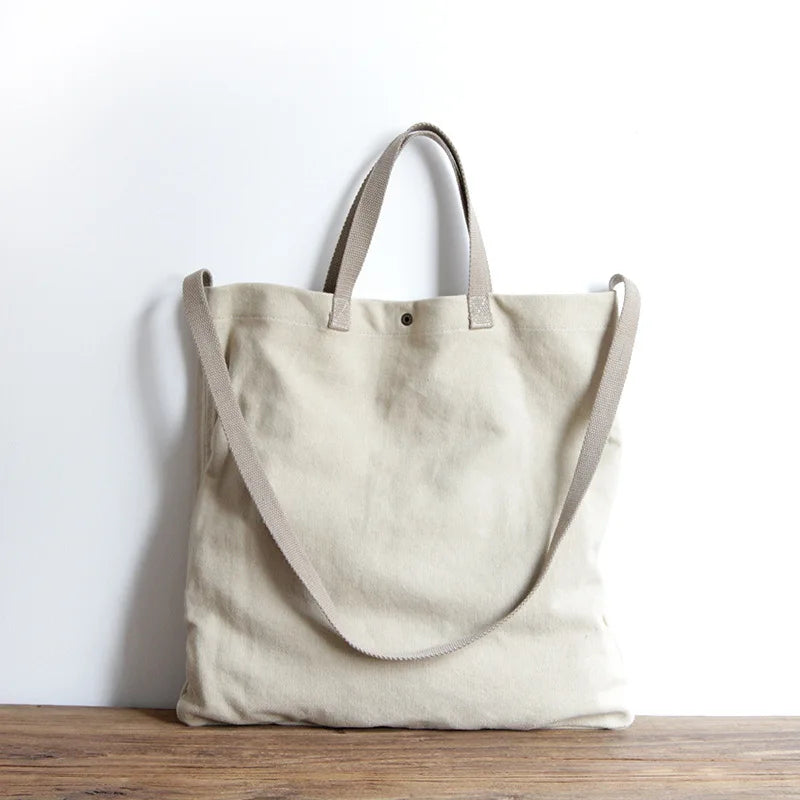 Casual Canvas Tote Bag Women Leisure Fabric Messenger Bag Female Portable
