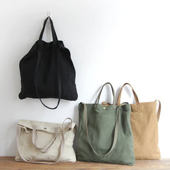 Casual Canvas Tote Bag Women Shopper Messenger Bag Female Girls Top-handle
