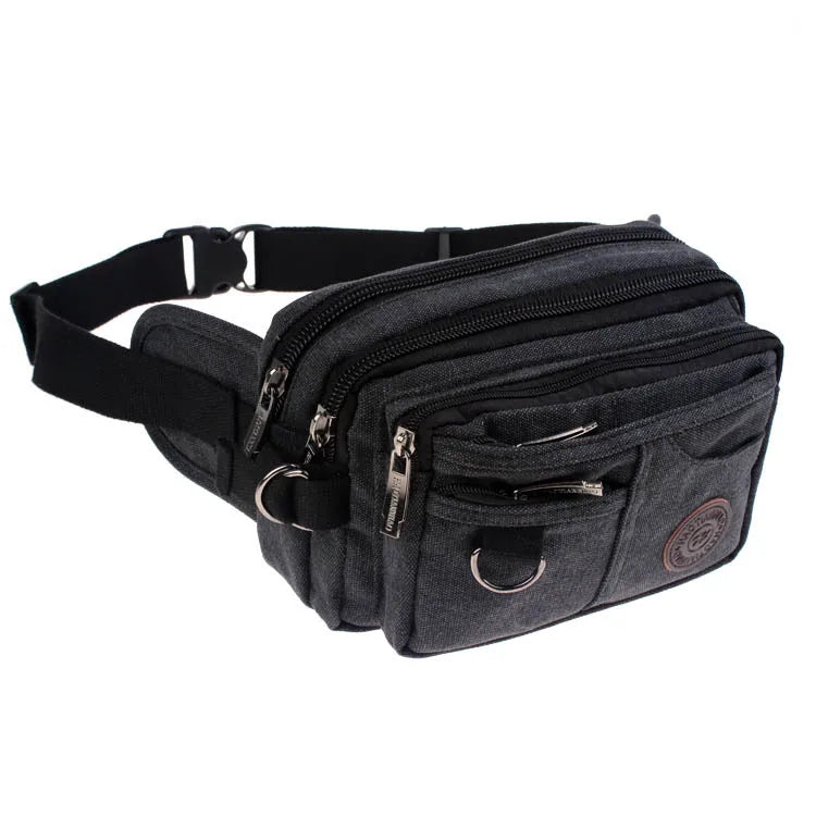 Casual Canvas Waist Packs Purse Men Bag Portable Vintage Waist Bag