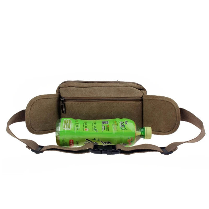 Casual Canvas Waist Packs Purse Men Bag Portable Vintage Waist Bag