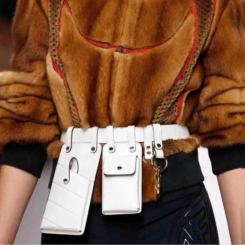 Women Crossbody Fanny Pack PU Leather Waist Bag Girls