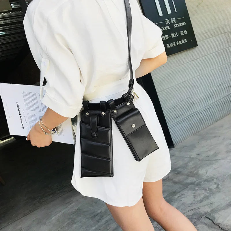Women Crossbody Fanny Pack PU Leather Waist Bag Girls