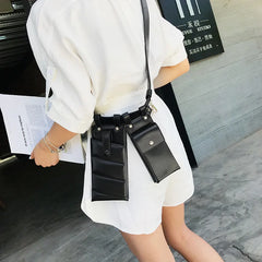 Women Crossbody Fanny Pack PU Leather Waist Bag Girls