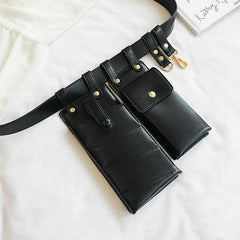 Women Crossbody Fanny Pack PU Leather Waist Bag Girls