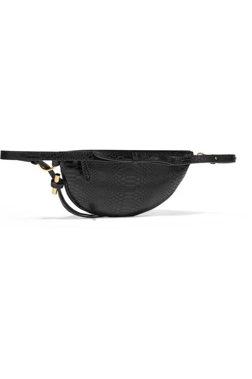 High Chest Bag Women Leather Serpentine Waist Bag Retro Snak skin Shouder Bag