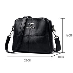 Small PU Leather Crossbody Shoulder Bag for Women with Tote Handbag