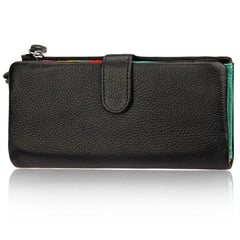 High Cow Leather Wallets Female Long Wallet Women Zipper Purse Money Bag