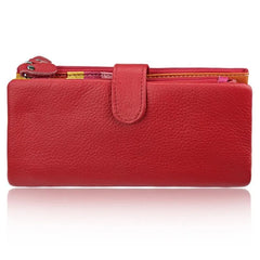 High Cow Leather Wallets Female Long Wallet Women Zipper Purse Money Bag
