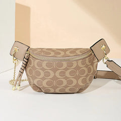 Woven Lattice Belt Bag Women's Waist Bag Thick Chain Fanny Pack