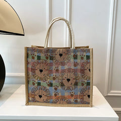 High Natural Recycled Tote Bags Jute Shopping Gift Bag Women Purse and Handbags