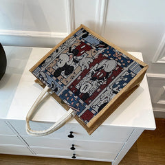 High Natural Recycled Tote Bags Jute Shopping Gift Bag Women Purse and Handbags