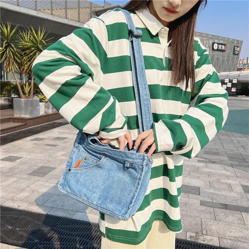 Denim Shoulder Bag Small Handbag Lady Travel Purse