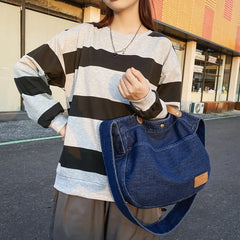 High Denim Shoulder Bag Large Messenger Bags Girls Cross Body Schoolbag