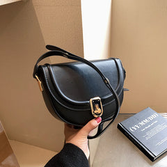 Vintage Wine Red Leather Crossbody Bag for Women