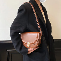 Vintage Wine Red Leather Crossbody Bag for Women