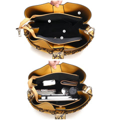 Stylish Crossbody Bag for Women PU Leather Shoulder Bucket Satchel