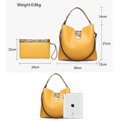 Stylish Crossbody Bag for Women PU Leather Shoulder Bucket Satchel