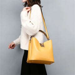 Stylish Crossbody Bag for Women PU Leather Shoulder Bucket Satchel