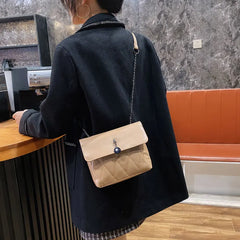 Women's Soft Leather Shoulder Bag Chain Strap Crossbody Bag