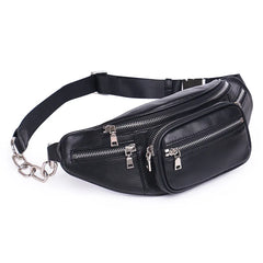 PU Chain Waist Bag Bananka Travel Leisure Fanny Pack Men And Women