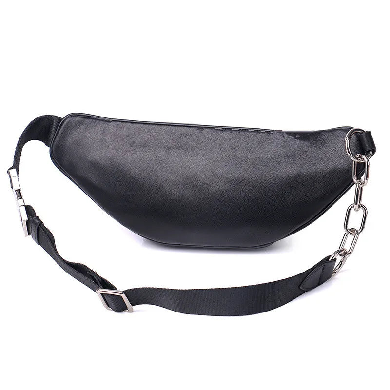 PU Chain Waist Bag Bananka Travel Leisure Fanny Pack Men And Women