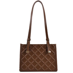 High Pu Shoulder Bag for Women High-End Lingge Handbag Casual