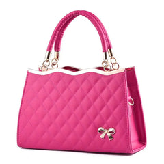 Europe Bowknot Lady PU Leather Handbags Tote Crossbody Bags