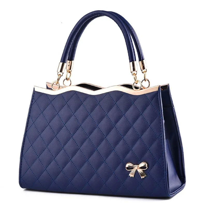 Europe Bowknot Lady PU Leather Handbags Tote Crossbody Bags