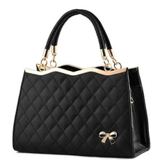 Europe Bowknot Lady PU Leather Handbags Tote Crossbody Bags