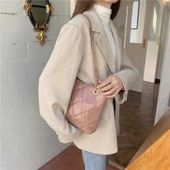 Soft PU Leather Female Chain Shoulder Bag Large Capacity Underarm Tote Handbag