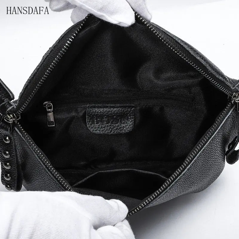 High First layer cowhide Women Handbag 100% Leather Ladies Shoulder Bag Chain