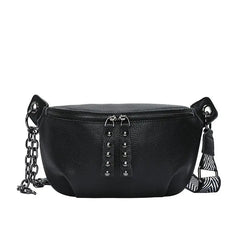High First layer cowhide Women Handbag 100% Leather Ladies Shoulder Bag Chain