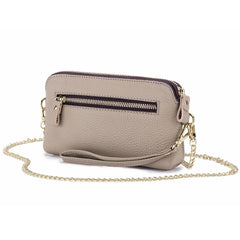 High Full Grain Cowhide Leather Large Capacity Wristlet Phone Case