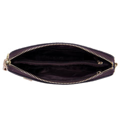 High Full Grain Cowhide Leather Large Capacity Wristlet Phone Case