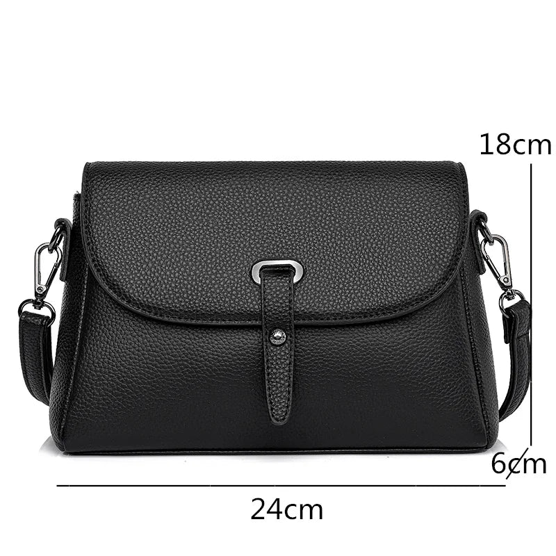 High Leather Handbags Women's Bags Female Crossbody Bag Natural Cowskin