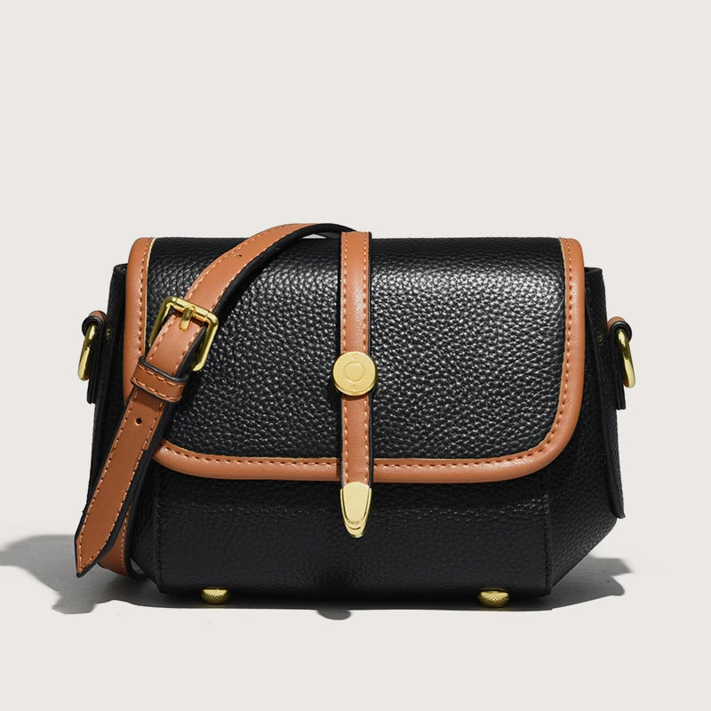 Leather Shoulder Crossbody Bag Women Solid Cow Leather Handbag