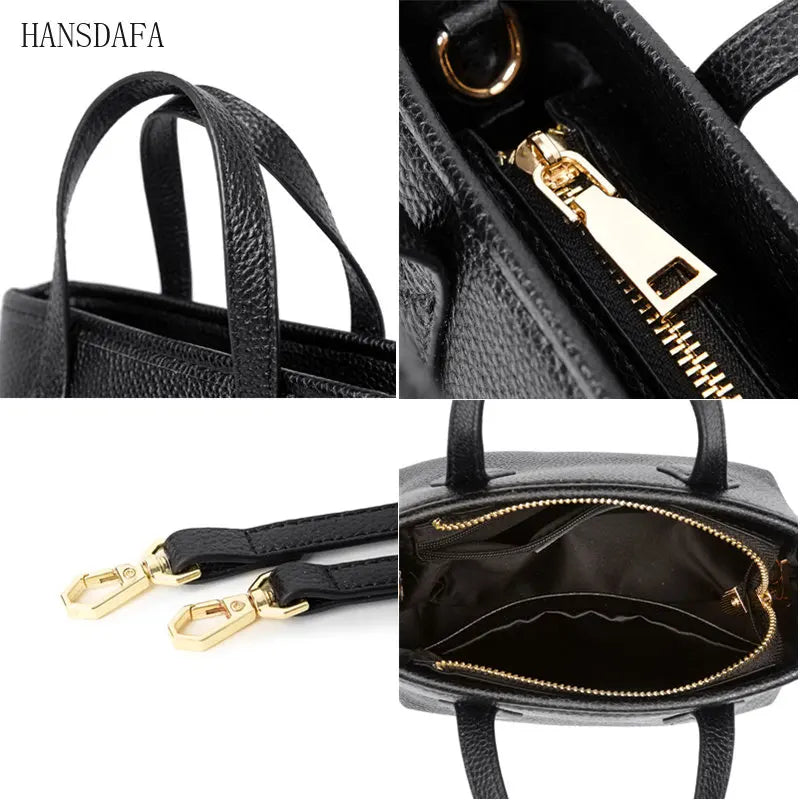 Women's Leather Shoulder Crossbody Bag Solid Cow Leather Handbag