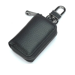 Leather Car Key Holder Zipper Wallet for Men