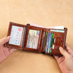 Leather Wallet Eye of God Masonic Skull Print Standard Purse BK463