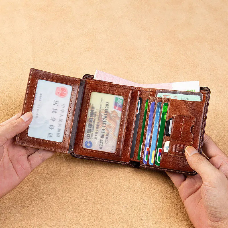Leather Wallet Owl Flower Print Purse
