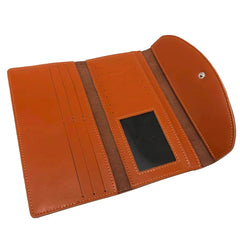 Women Wallet Long Money Bag Purse Oil Wax Slim Ladies Purse