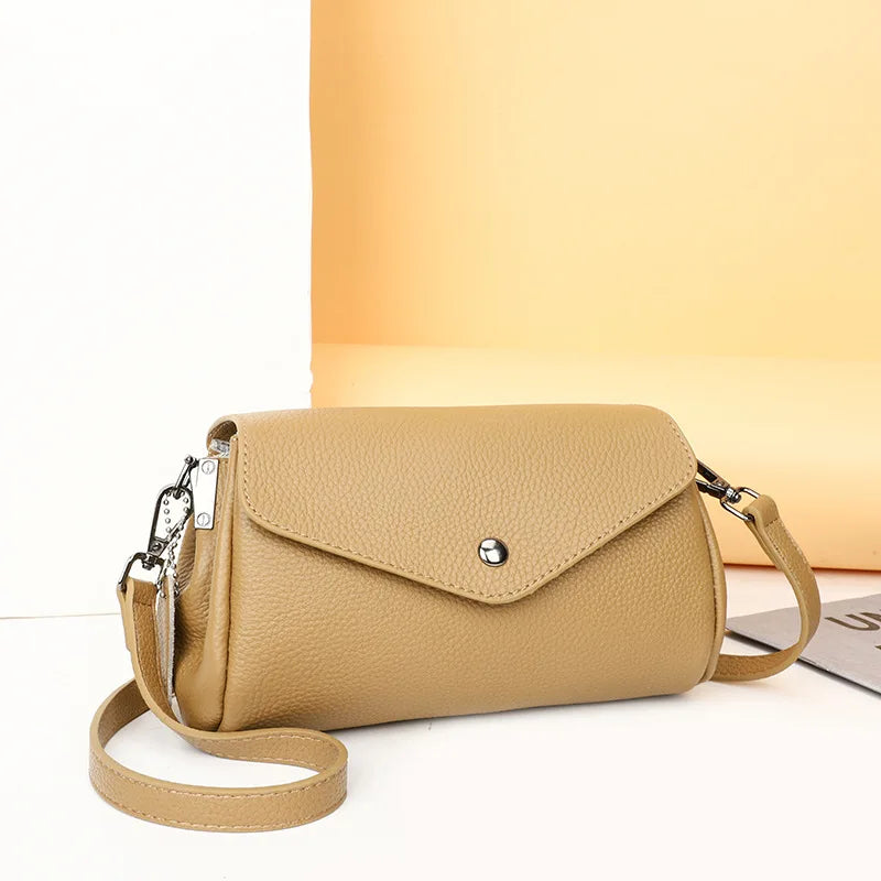 Vintage Cowhide Crossbody Bag for Women