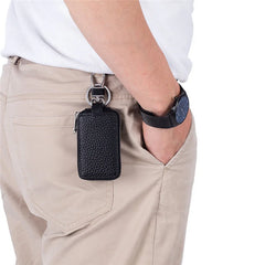 Leather Woman Key Case Zipper Key Wallet Holder