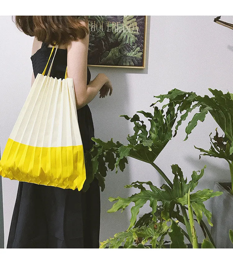 Japanese Style Women Handbag Pleats Wrinkle Bag Causual Shoulder Bag