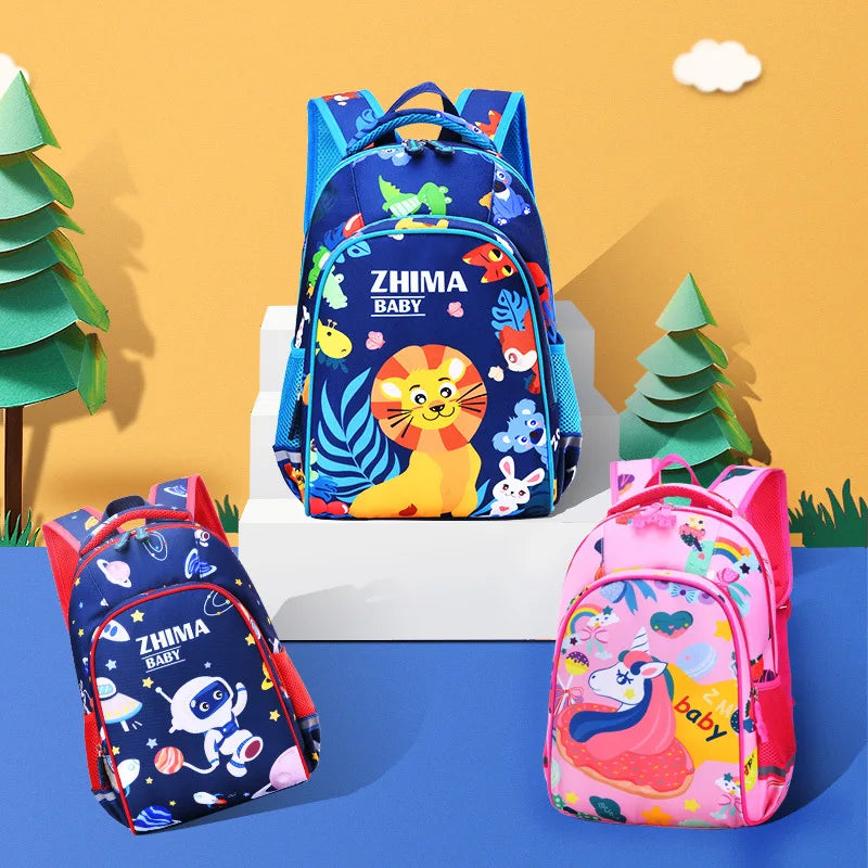 Kids School Bags Orthopedic Backpack Animal Zoo Printed Mochila Escolares
